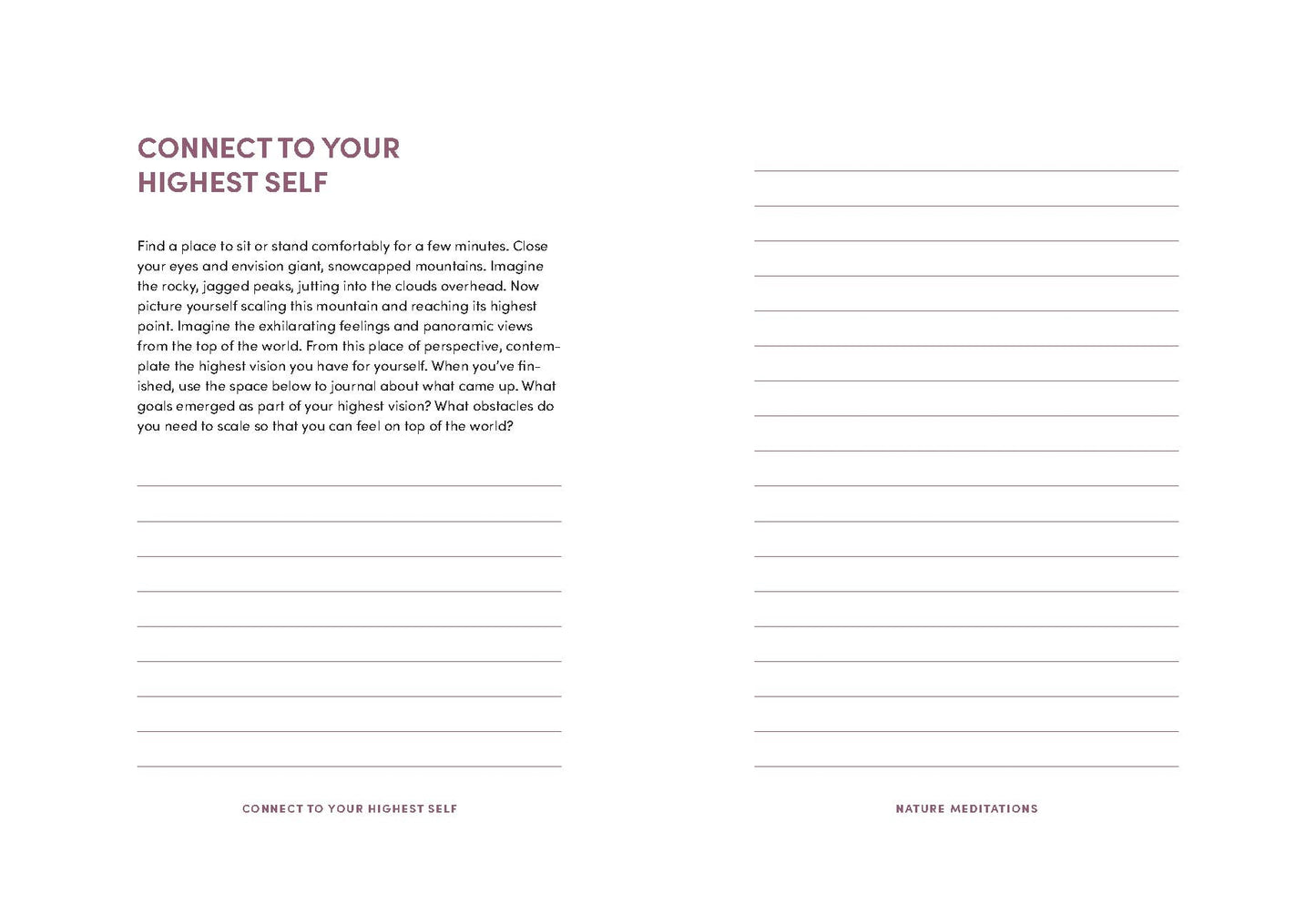 Nature Meditations Journal