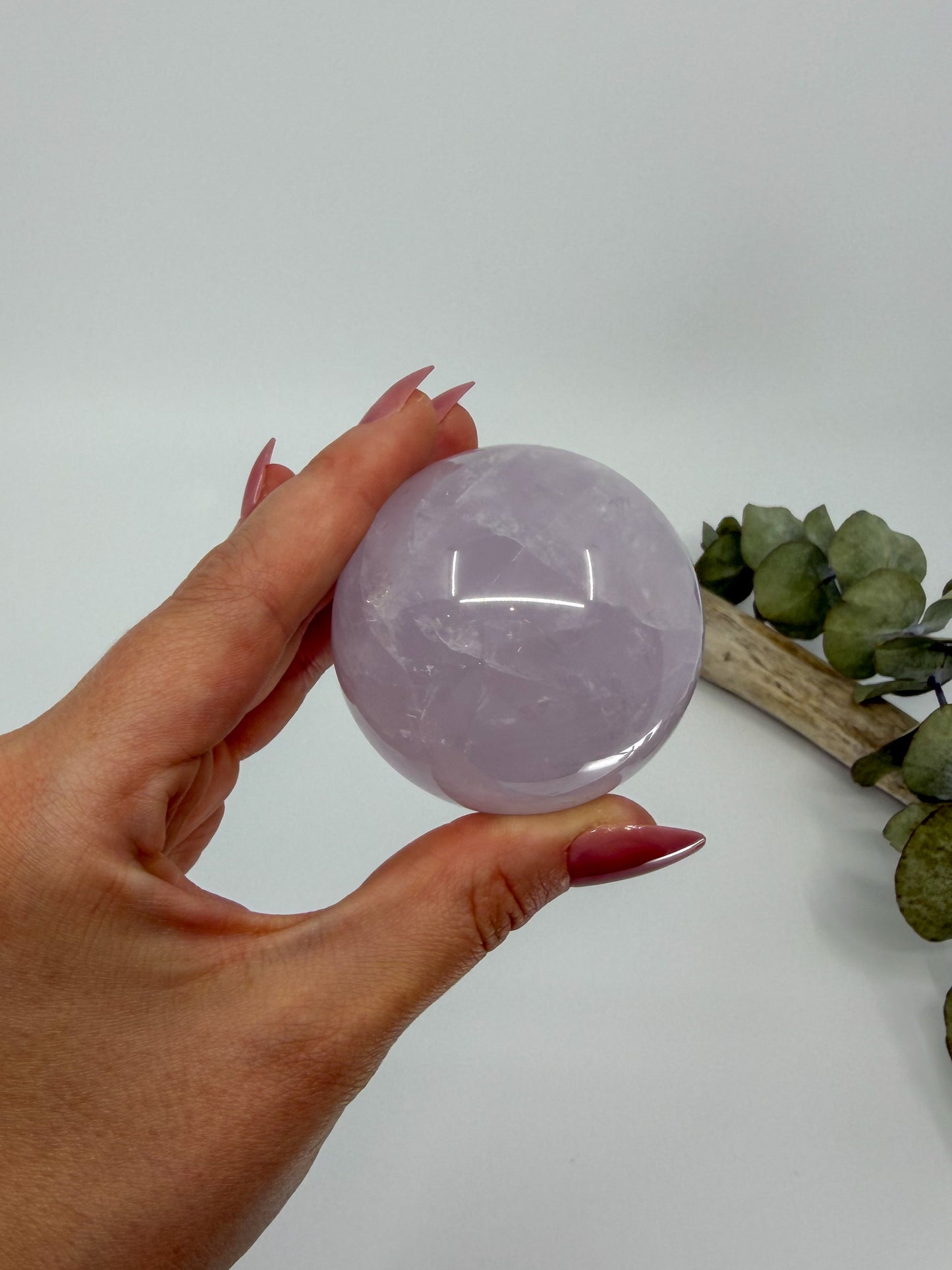 Periwinkle Rose Quartz Sphere