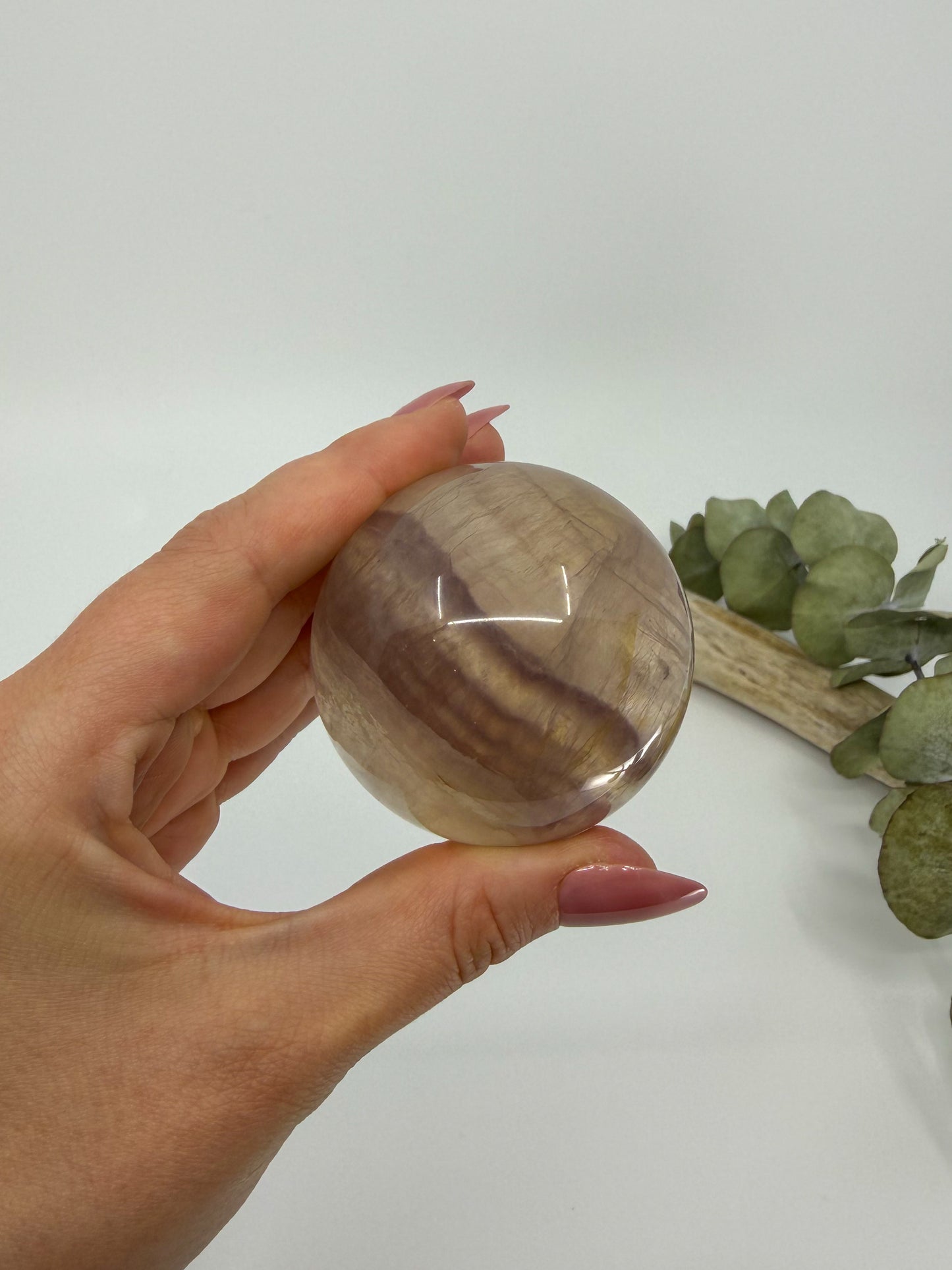 Mica in Fluorite Sphere