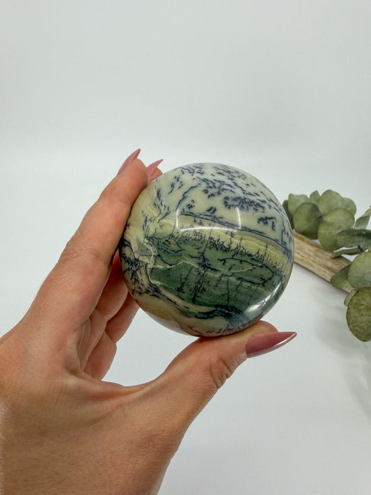 Dendritic Green Opal Sphere -EXACT PIECE-