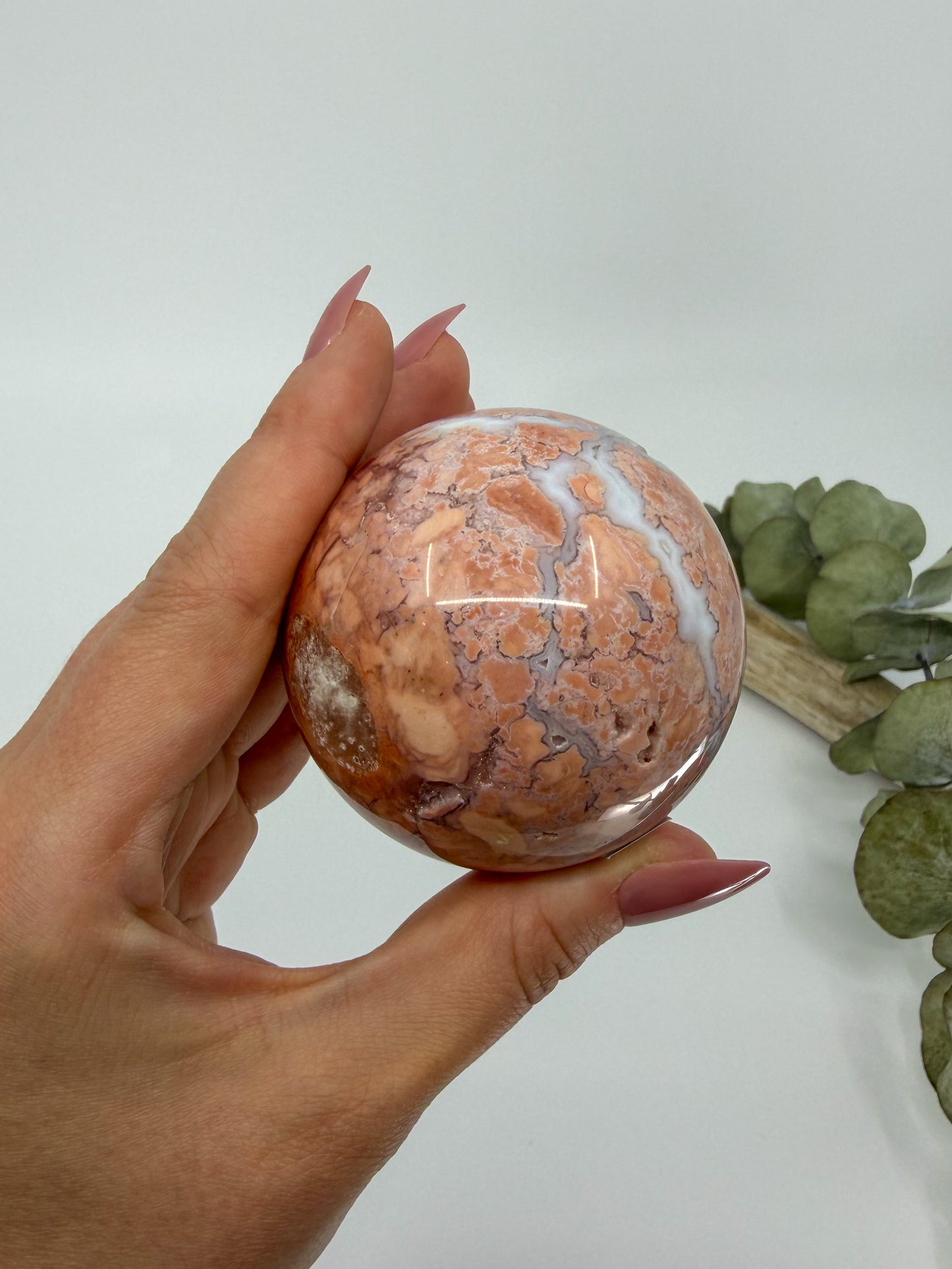 Cotton Candy Agate Sphere -EXACT PIECE-