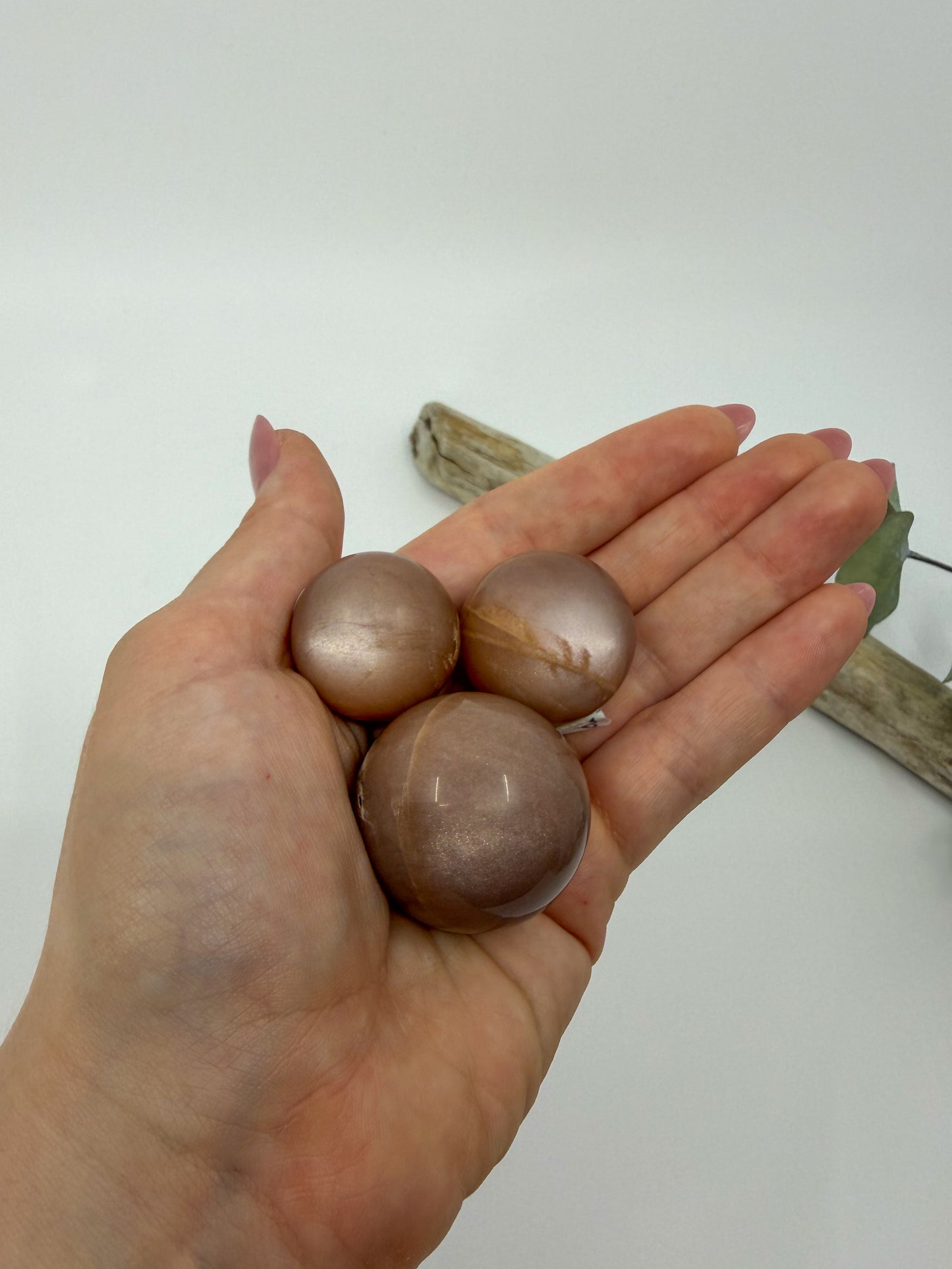HQ Peach Moonstone Sphere, Small