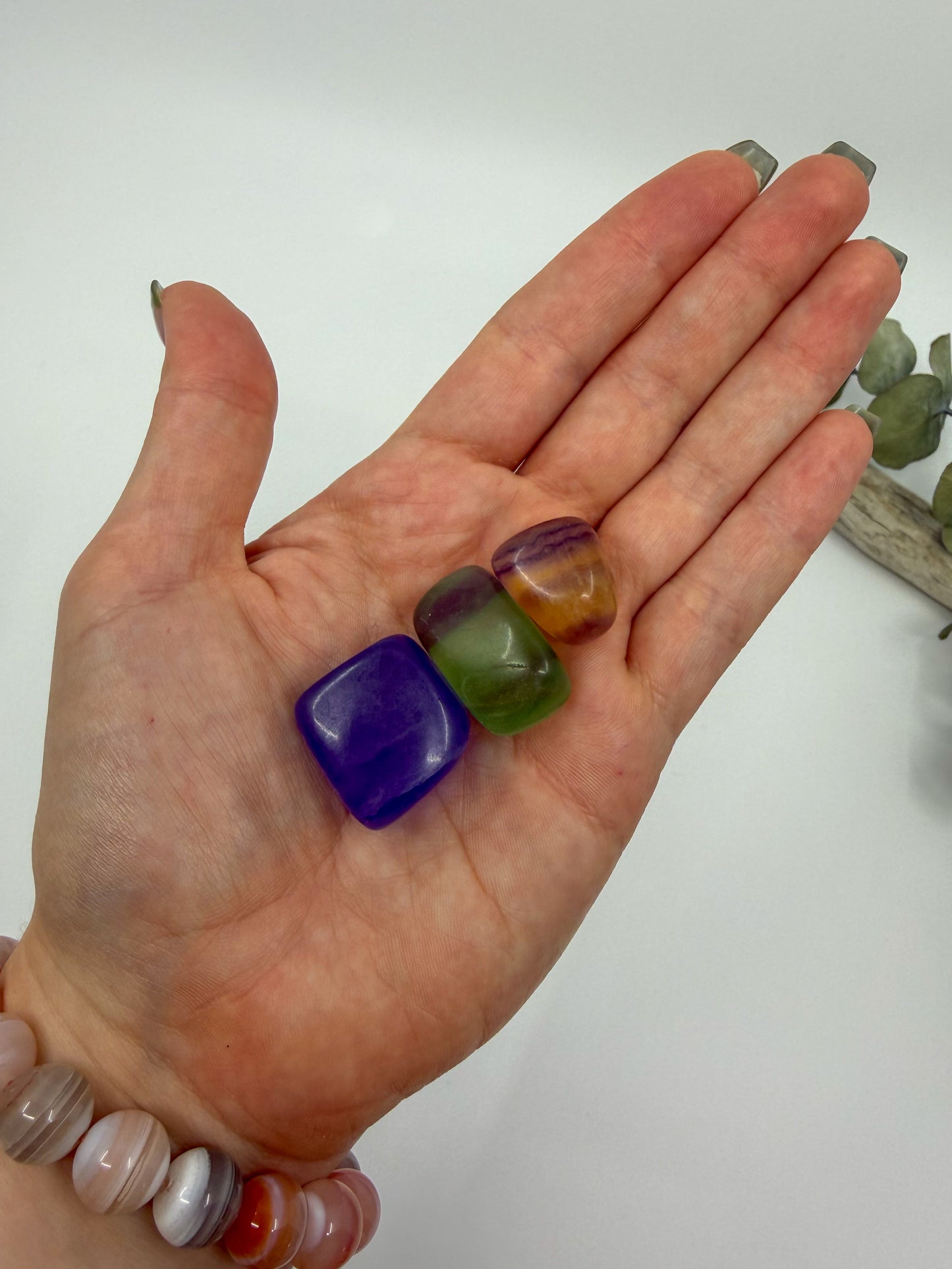 Multicolor Fluorite Tumble