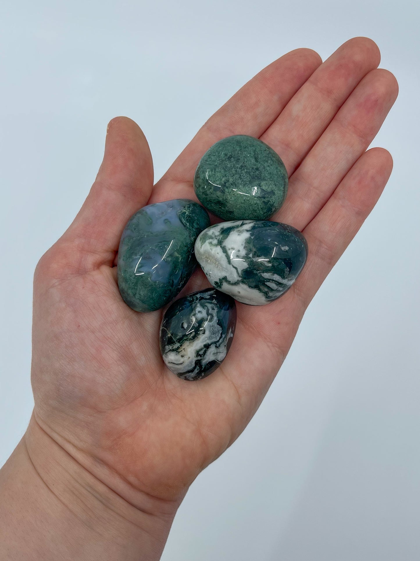 Moss Agate Tumble