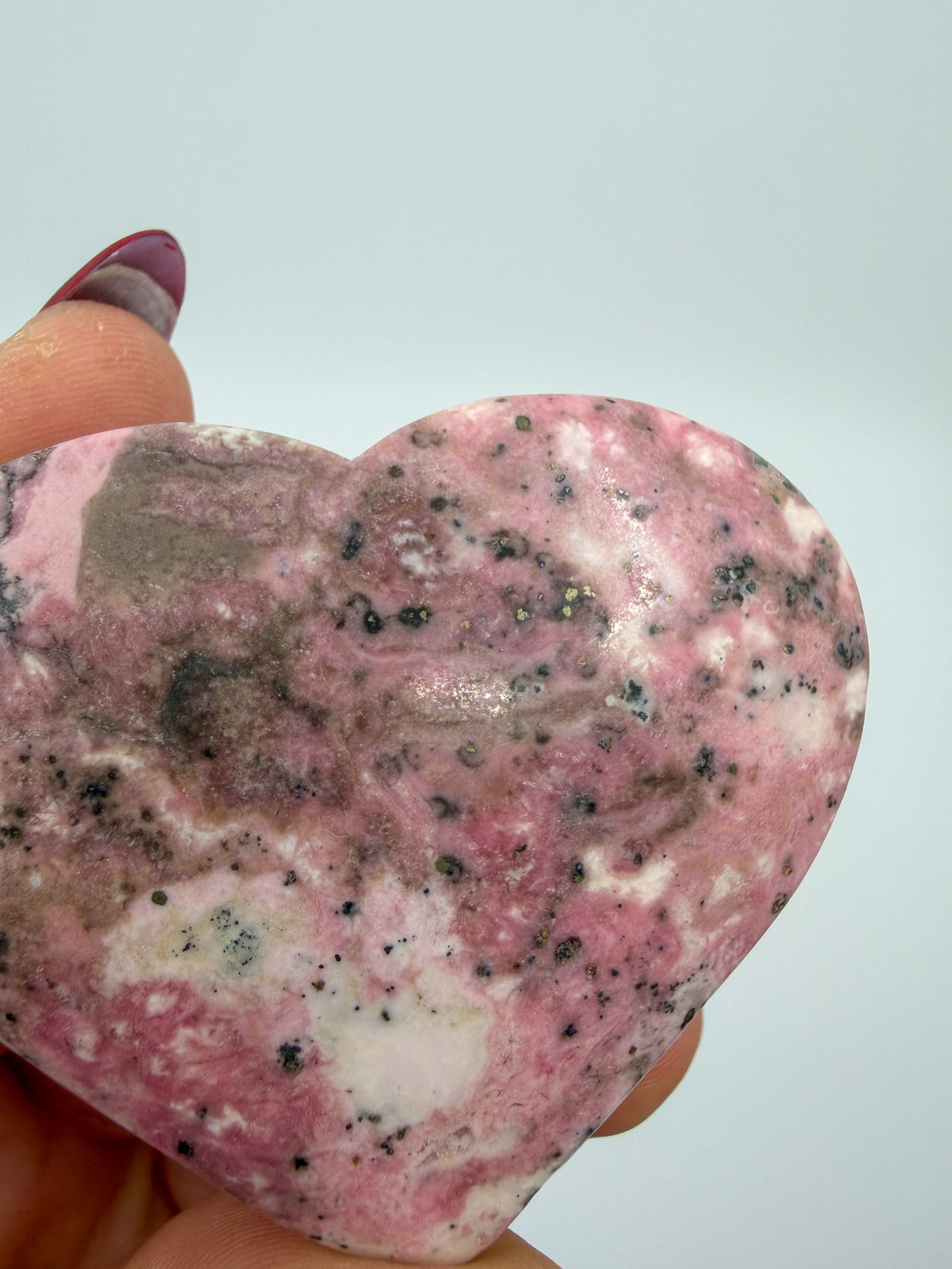 Peruvian Rhodonite Heart -CHOOSE YOUR OWN-