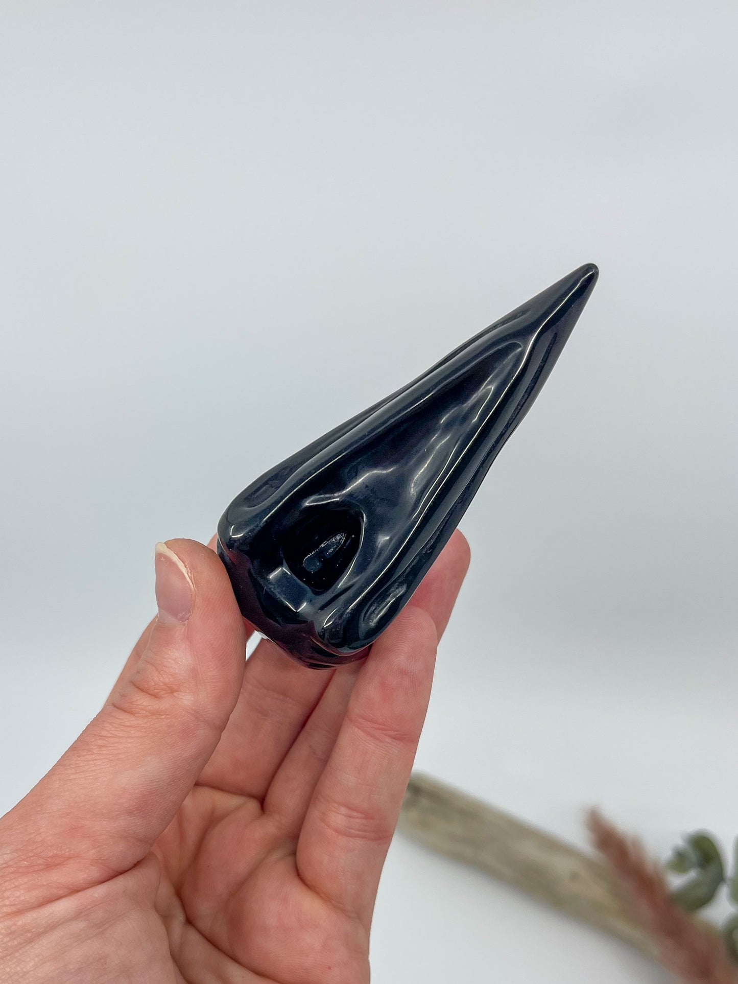 Obsidian Raven Skull