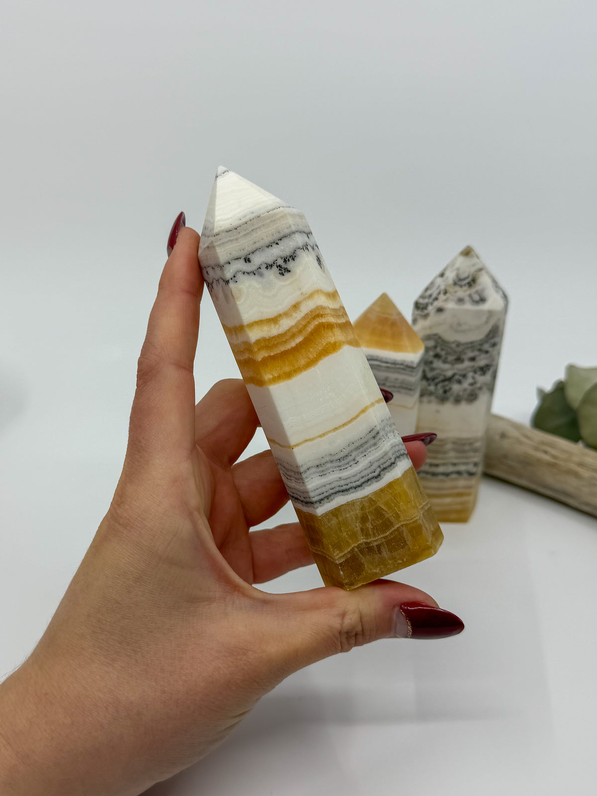 Dendritic Orange Calcite Tower -CHOOSE YOUR OWN-