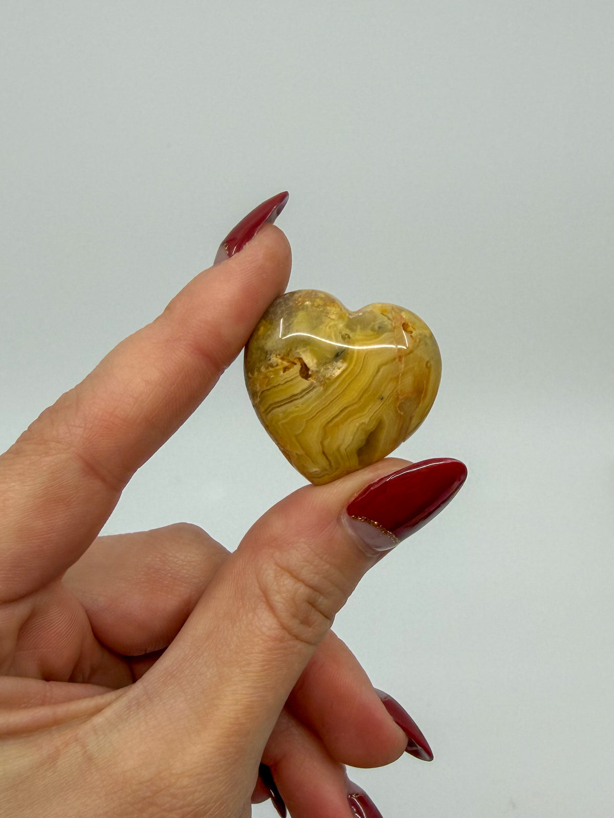 Crazy Lace Agate Mini Heart