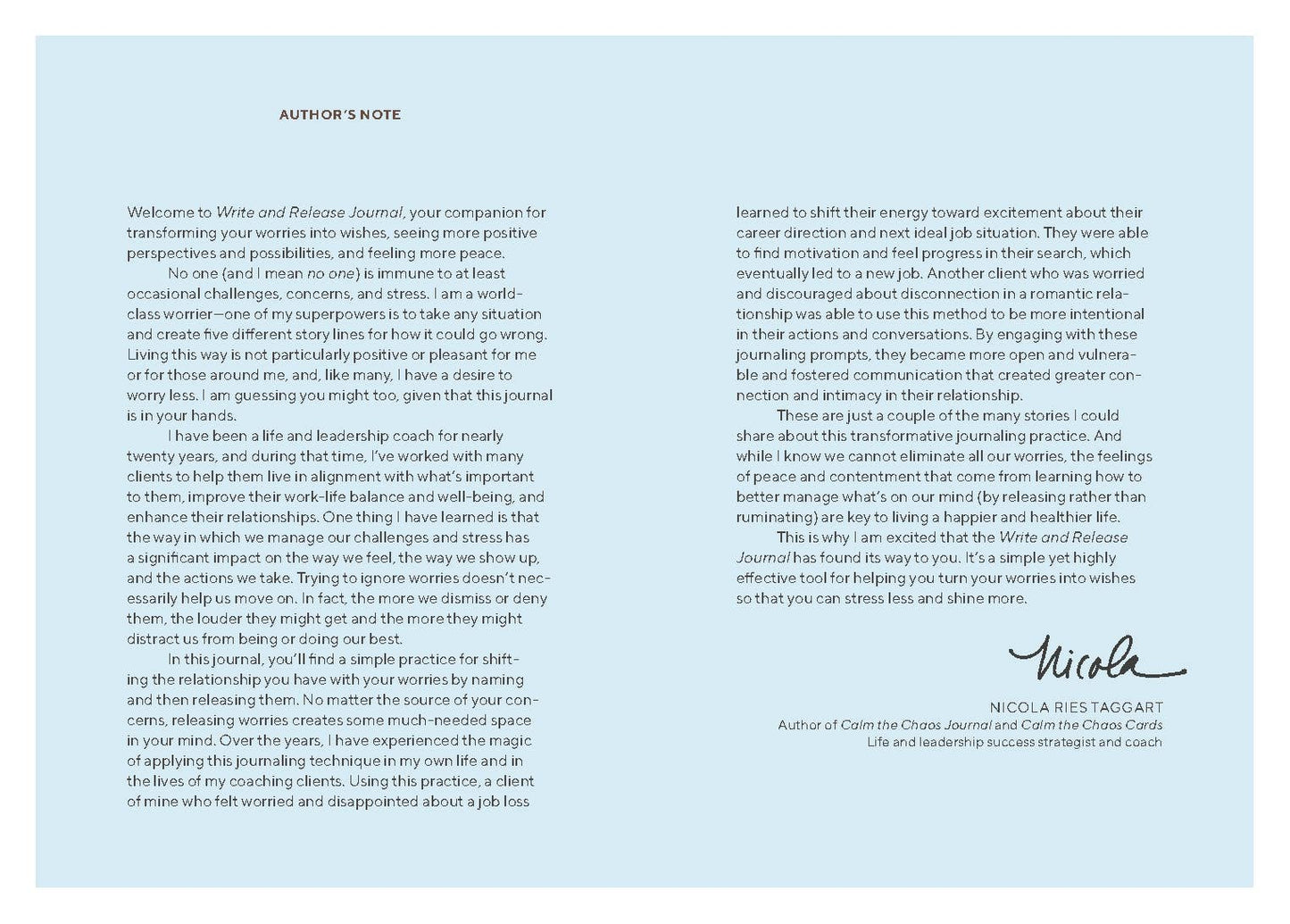 Write and Release Journal