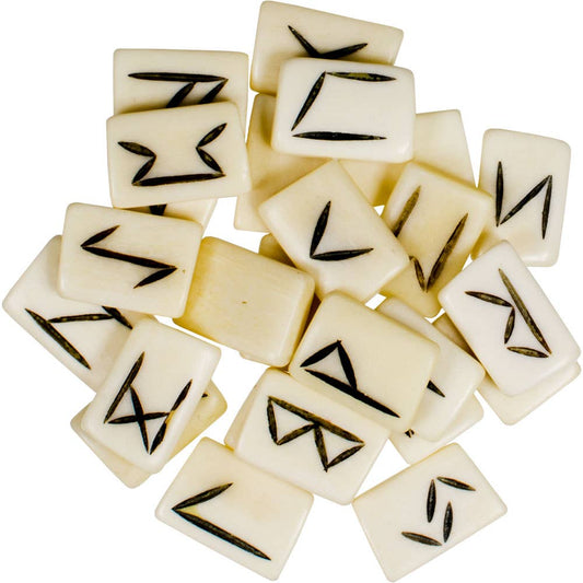 Rune Set with Velvet Bag - Bones