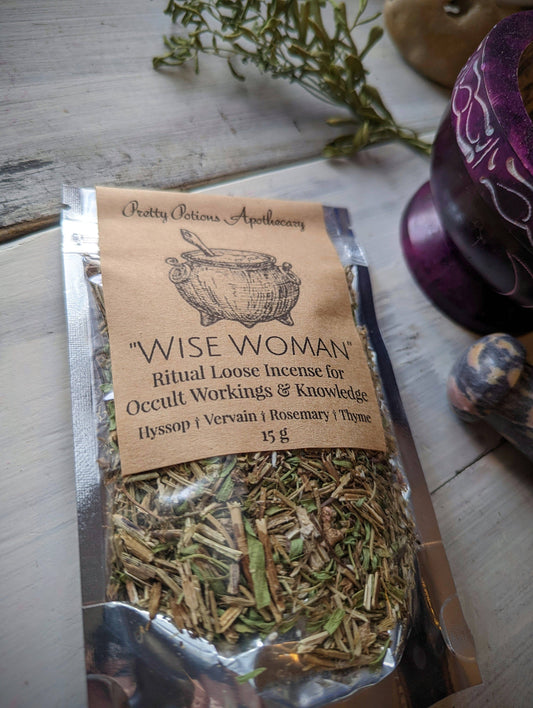 WISE WOMAN Ritual Loose Incense and Candle Dressing | Pretty Potions Apothecary