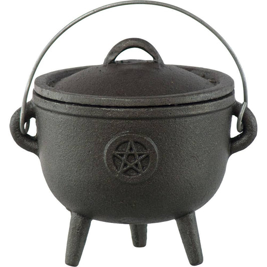 Cast Iron Cauldron - Pentacle 4.25" Diameter