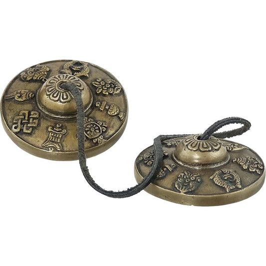 Tingsha - 8 Auspicious Symbols 2" (Small)