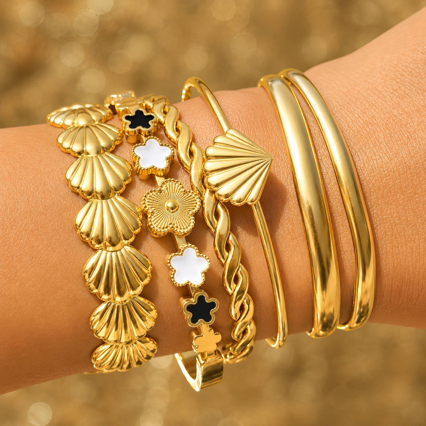 Shell Accent Bangle