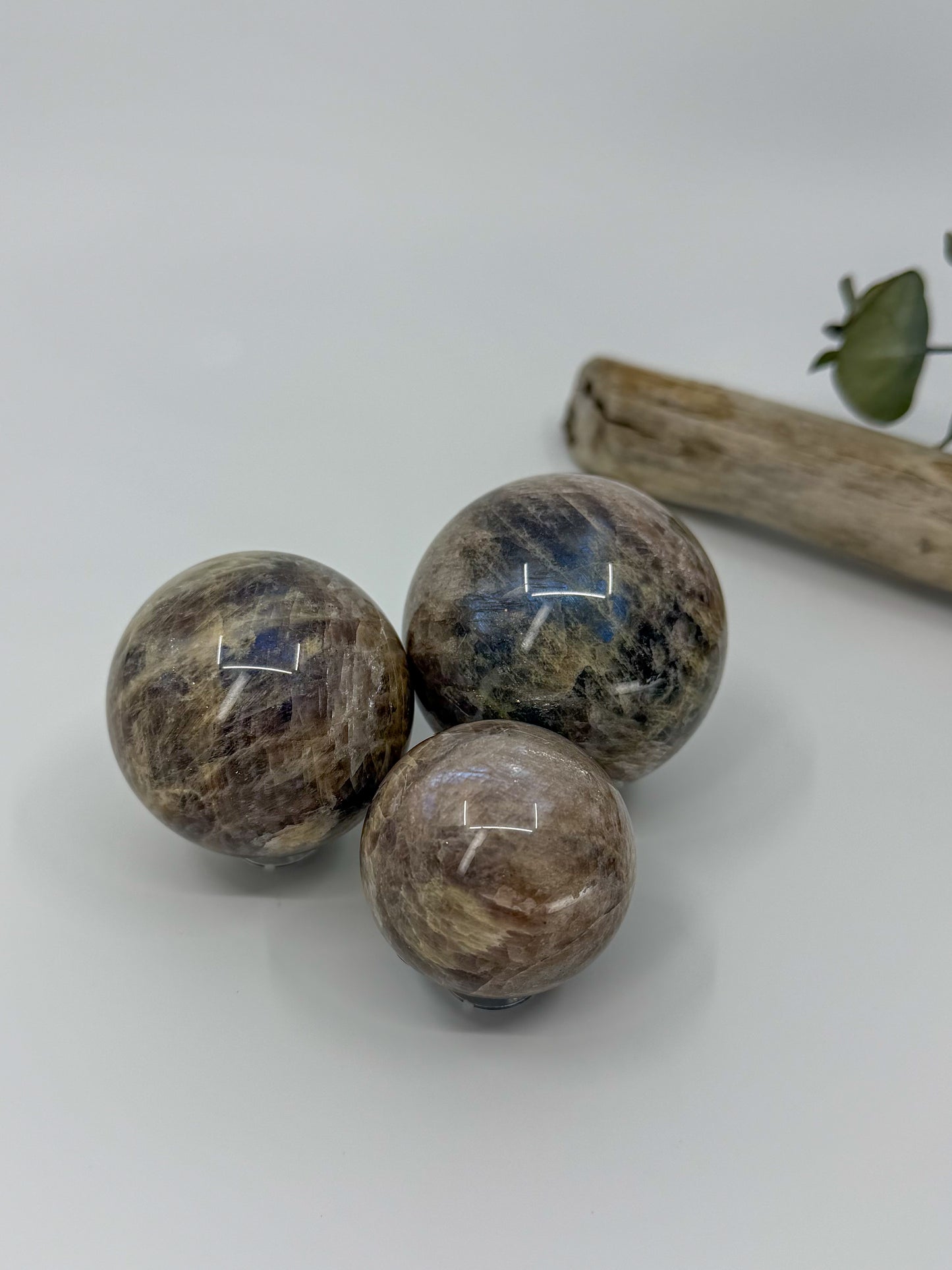 Dark Belomorite Moonstone Sphere
