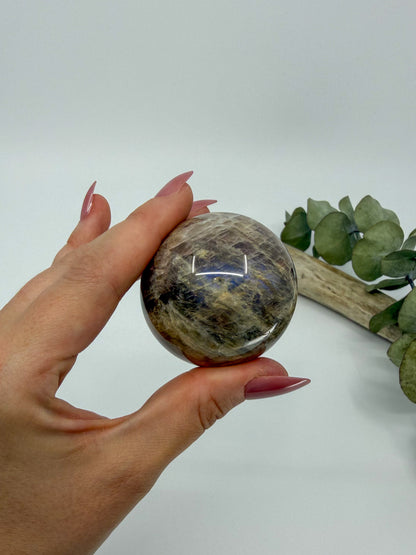 Dark Belomorite Moonstone Sphere