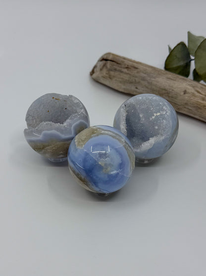 Druzy Blue Lace Agate Sphere