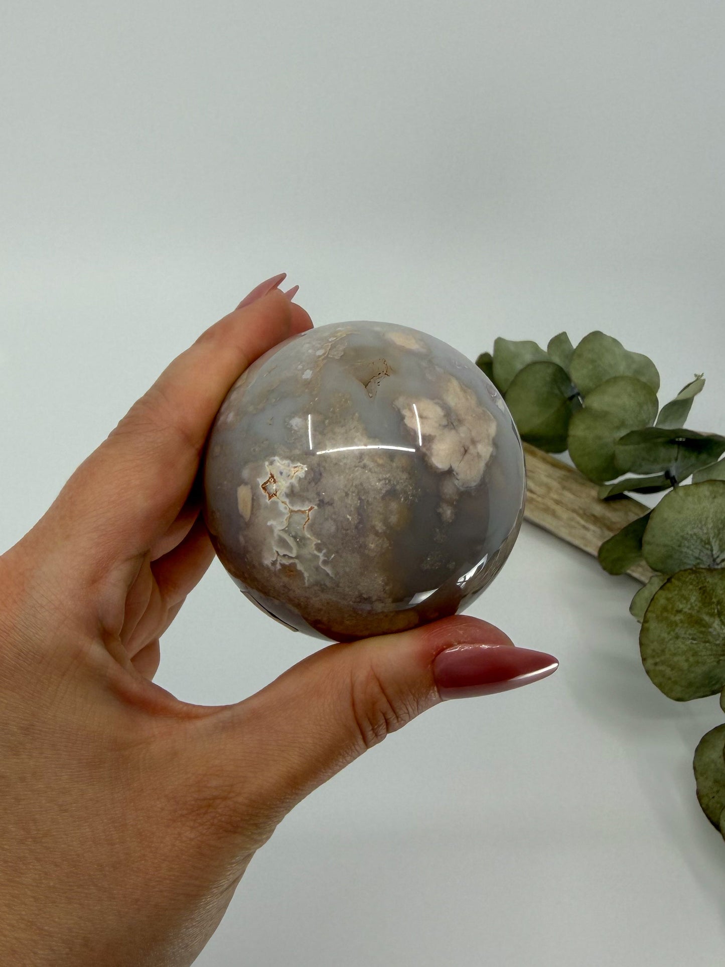 Amethyst Flower Agate Sphere -EXACT PIECE-