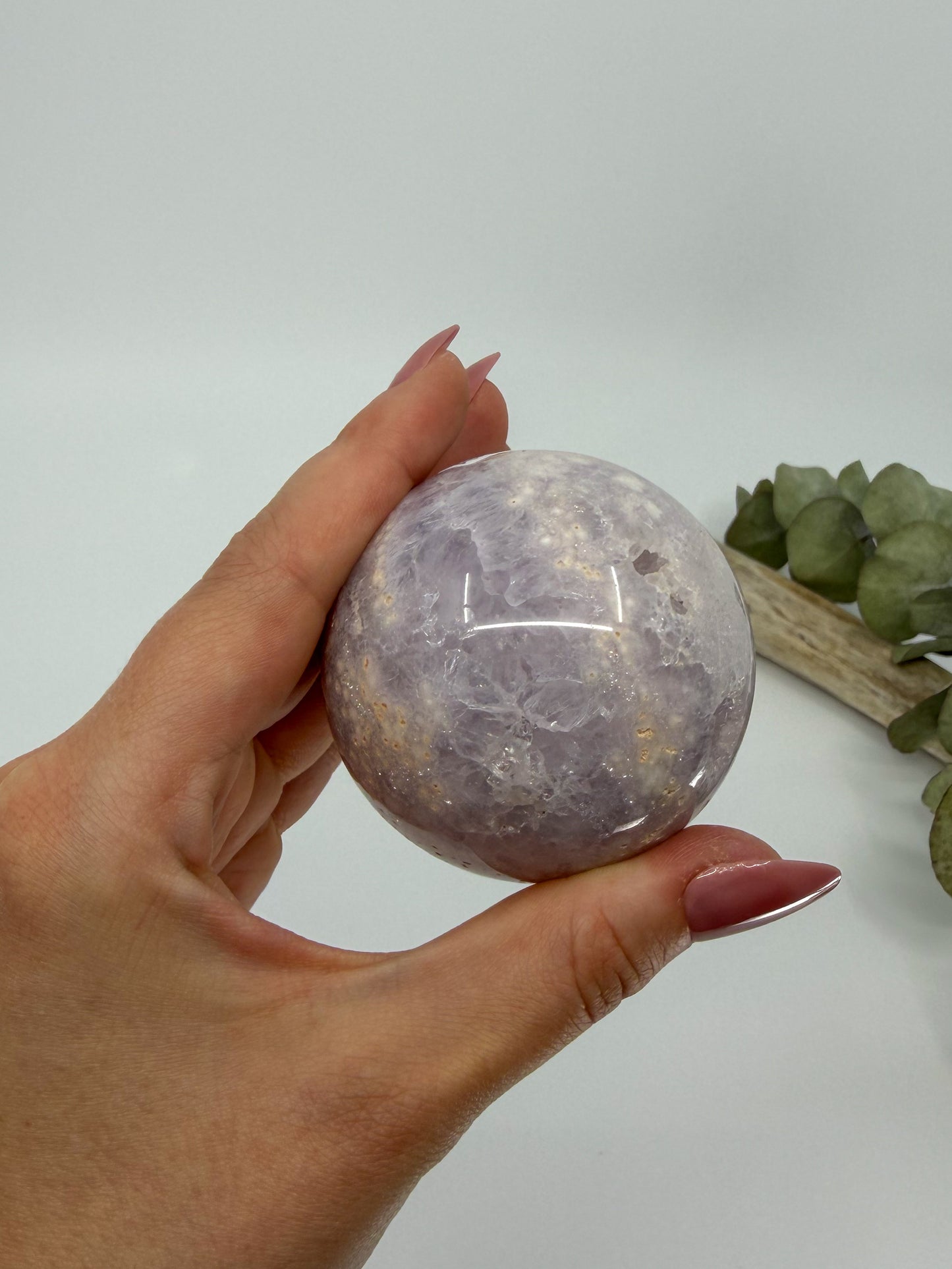 Amethyst Flower Agate Sphere -EXACT PIECE-
