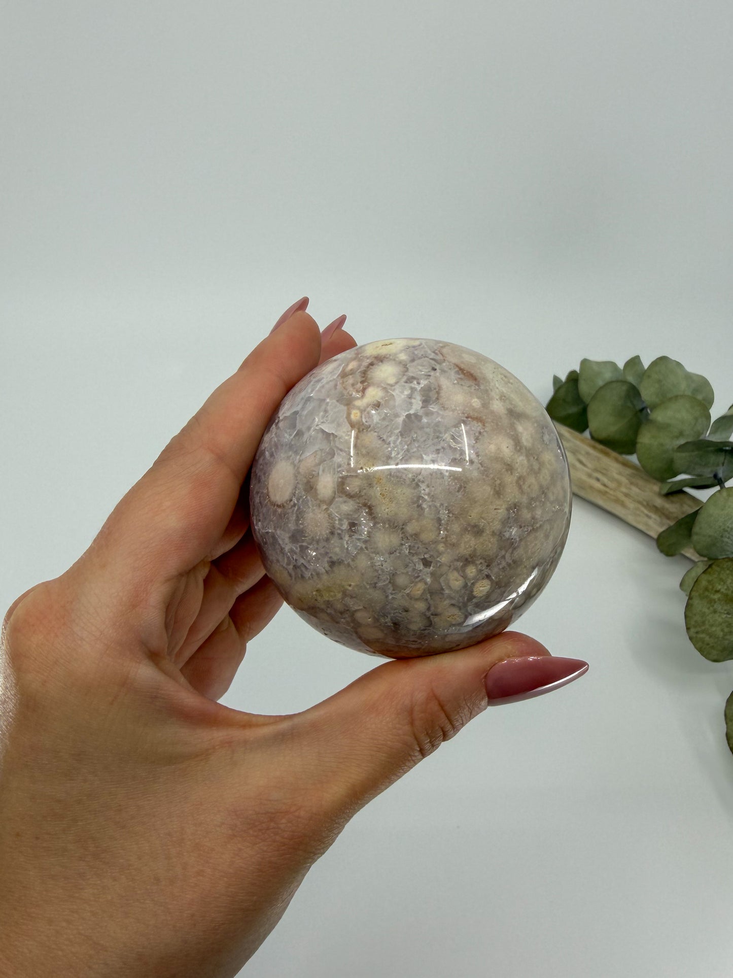 Amethyst Flower Agate Sphere -EXACT PIECE-