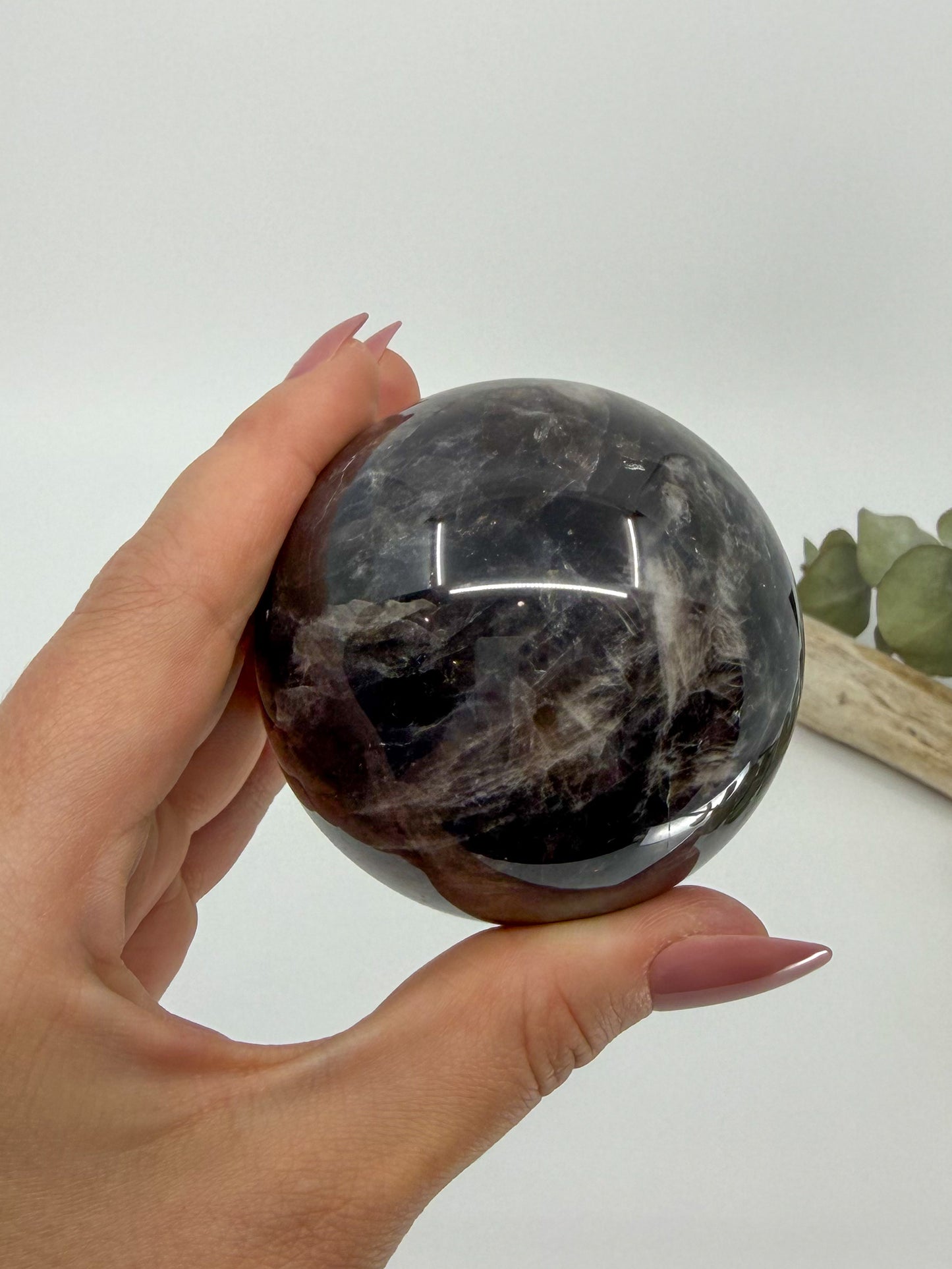 Black Rose Quartz Sphere