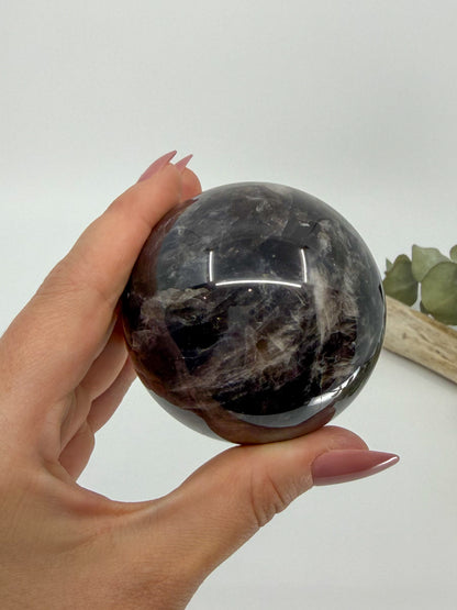 Black Rose Quartz Sphere
