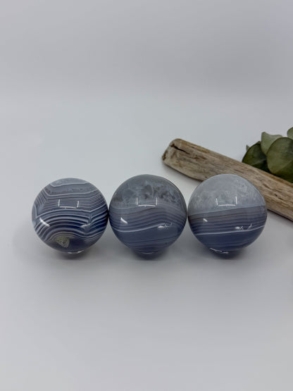 Blue Banded Agate Sphere