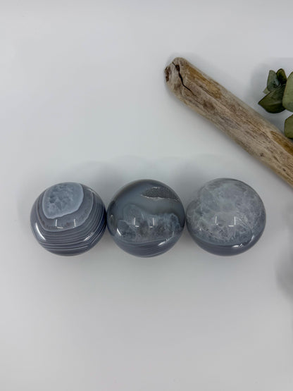 Blue Banded Agate Sphere