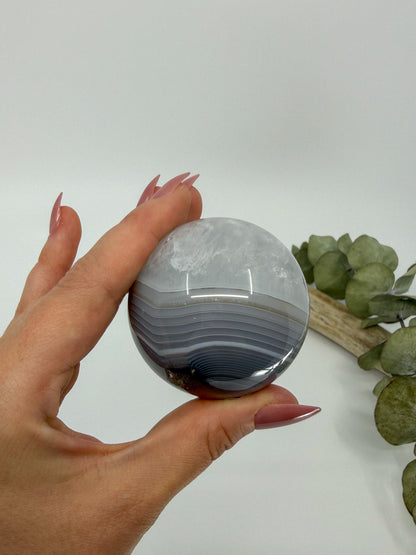 Blue Banded Agate Sphere