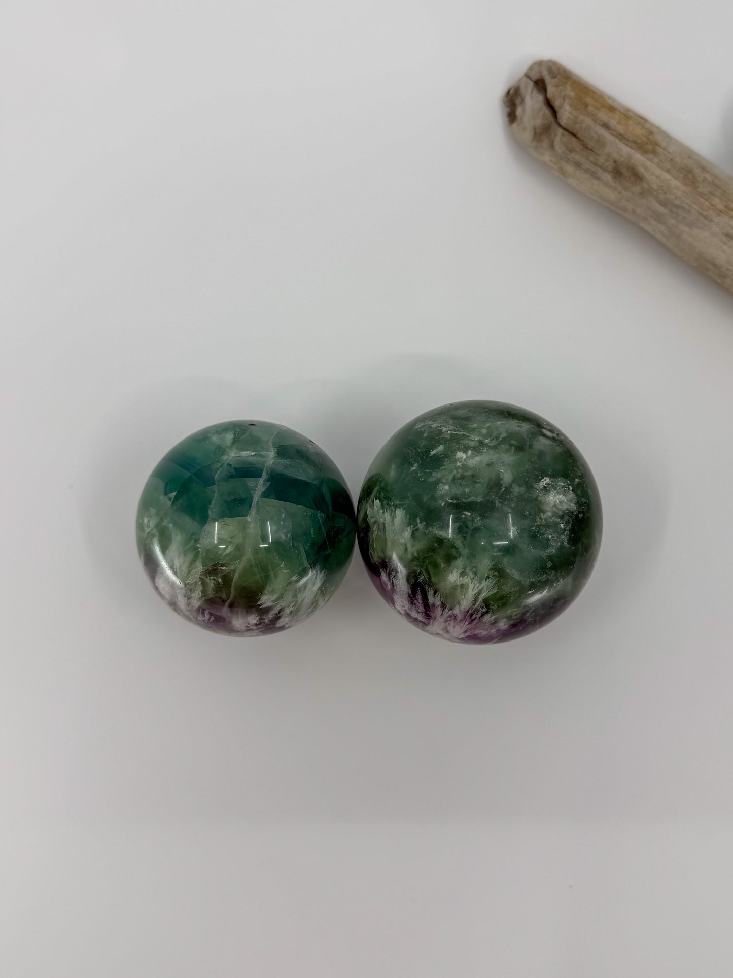 Feathered Rainbow Fluorite Sphere