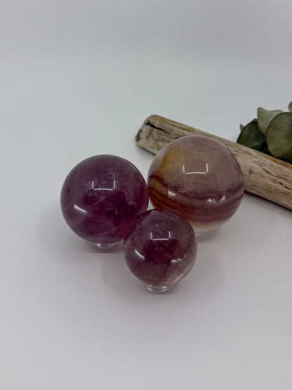 Mica in Fluorite Sphere