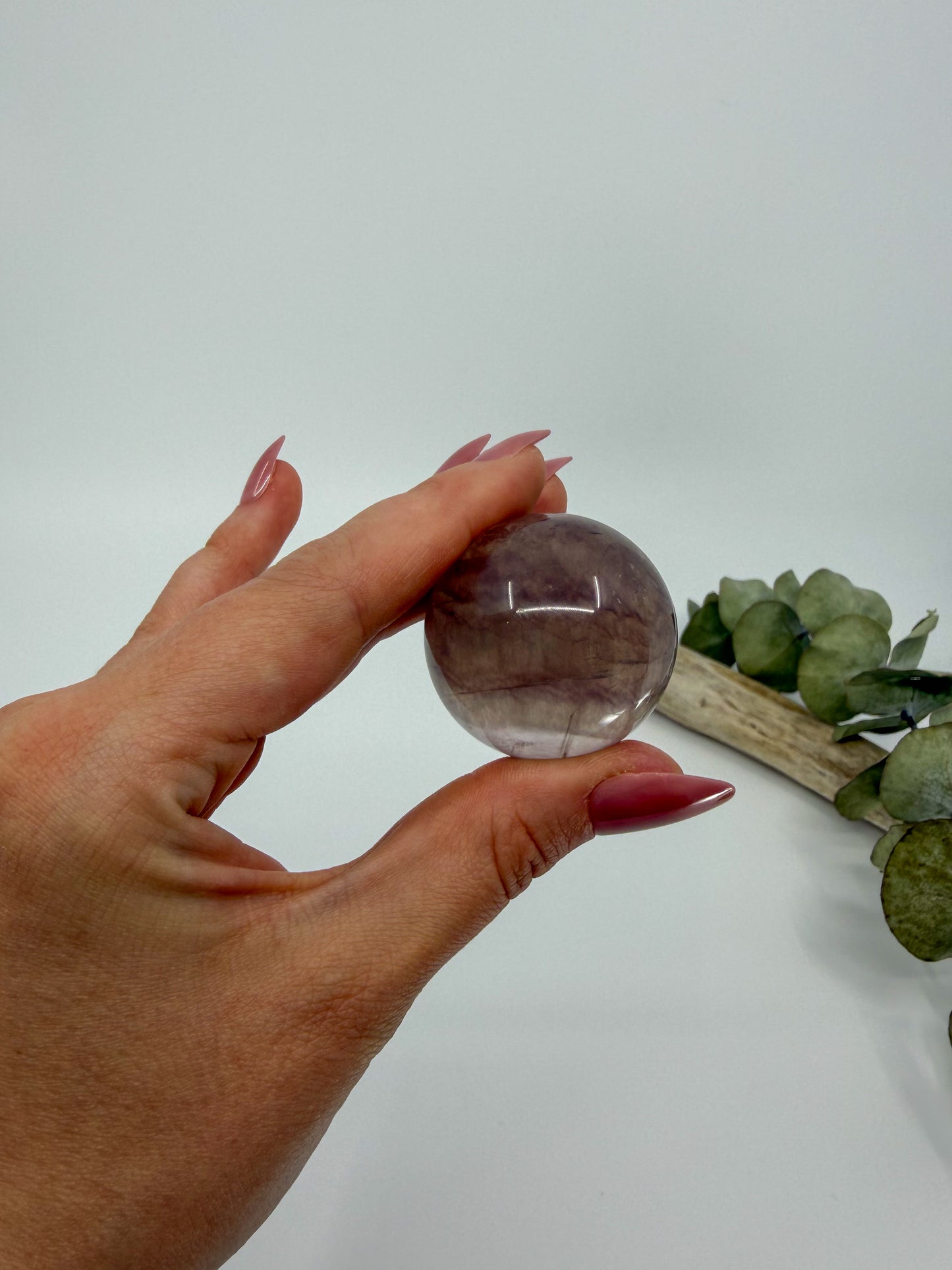 Mica in Fluorite Sphere