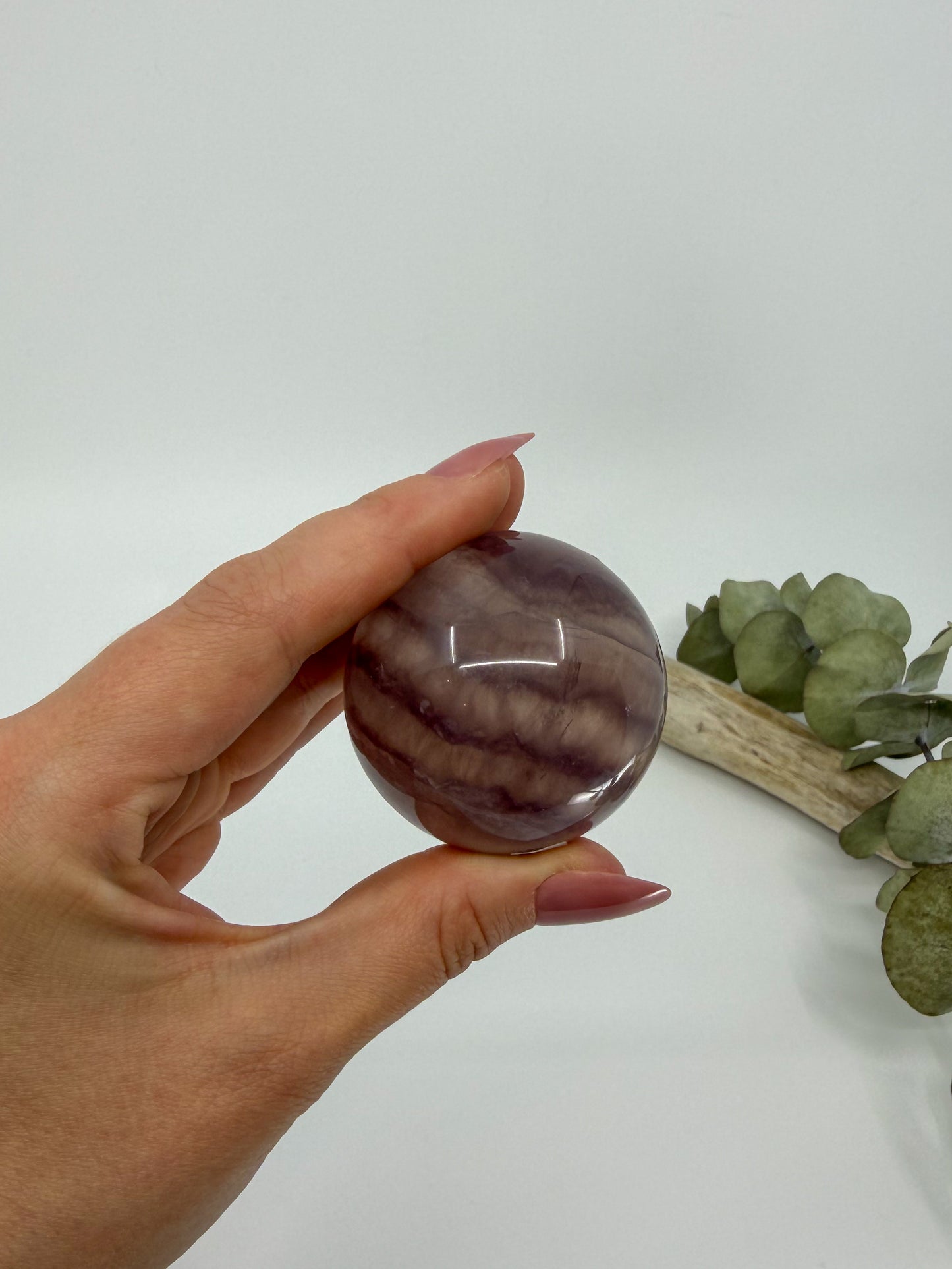 Mica in Fluorite Sphere