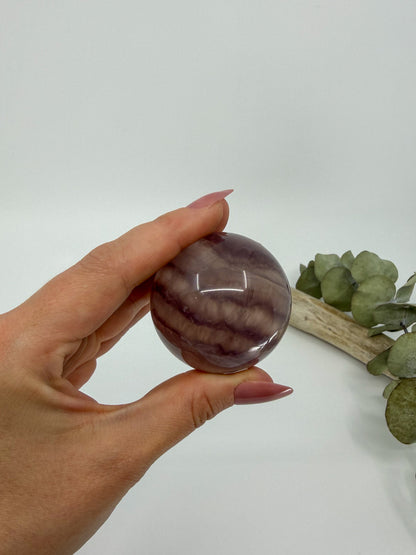 Mica in Fluorite Sphere