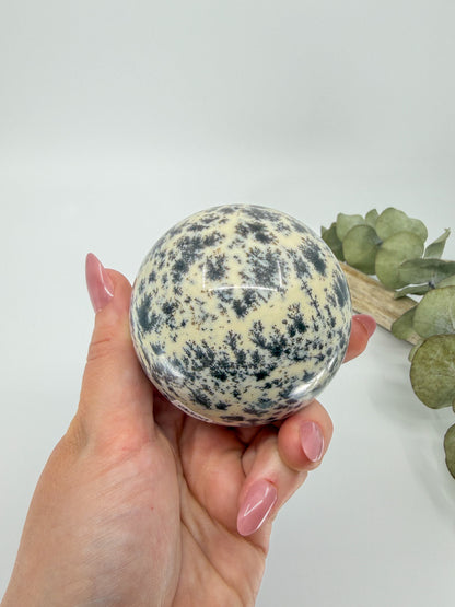 Dendritic Green Opal Sphere -EXACT PIECE-