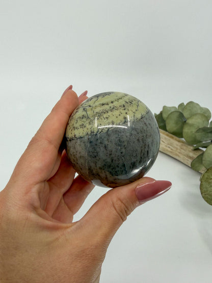 Dendritic Green Opal Sphere -EXACT PIECE-