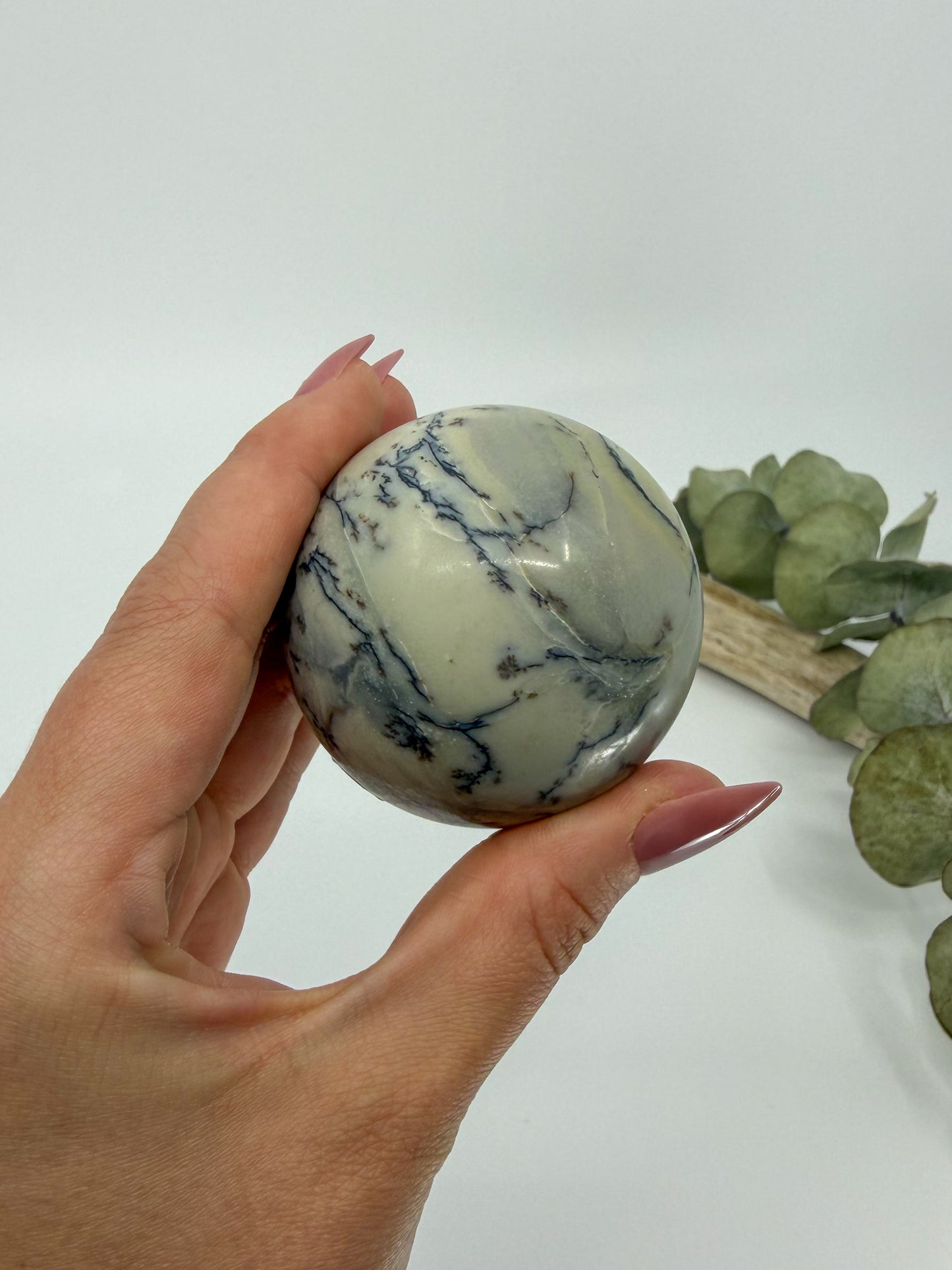 Dendritic Green Opal Sphere -EXACT PIECE-