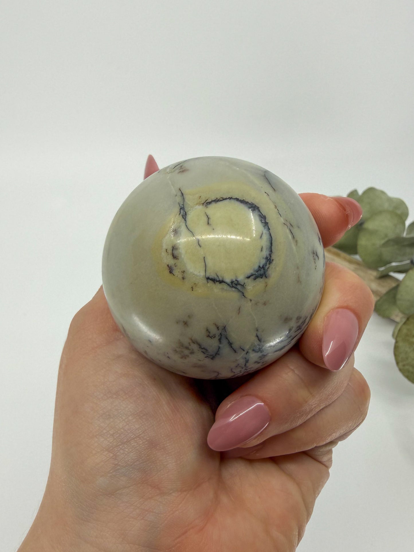 Dendritic Green Opal Sphere -EXACT PIECE-