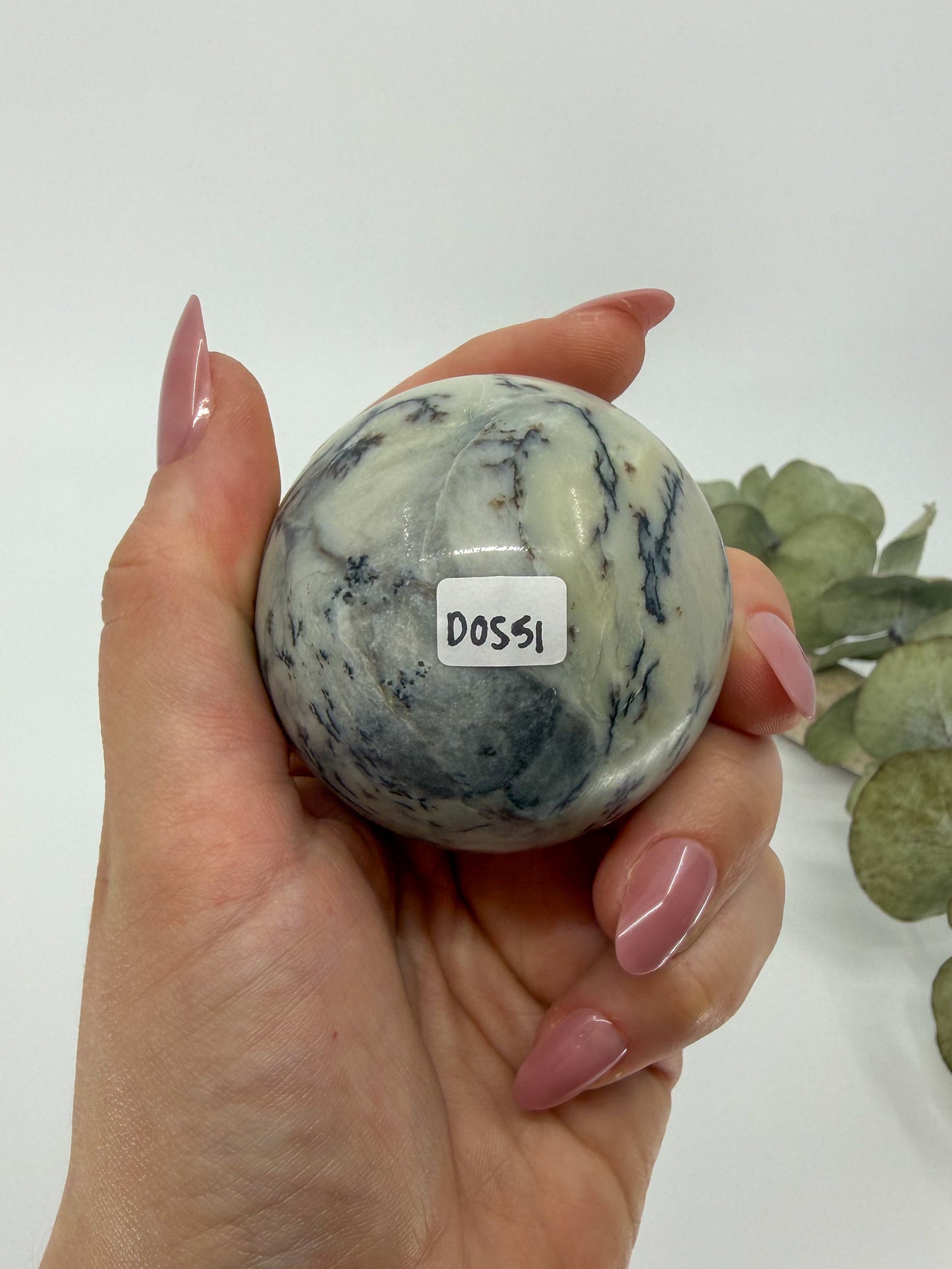 Dendritic Green Opal Sphere -EXACT PIECE-