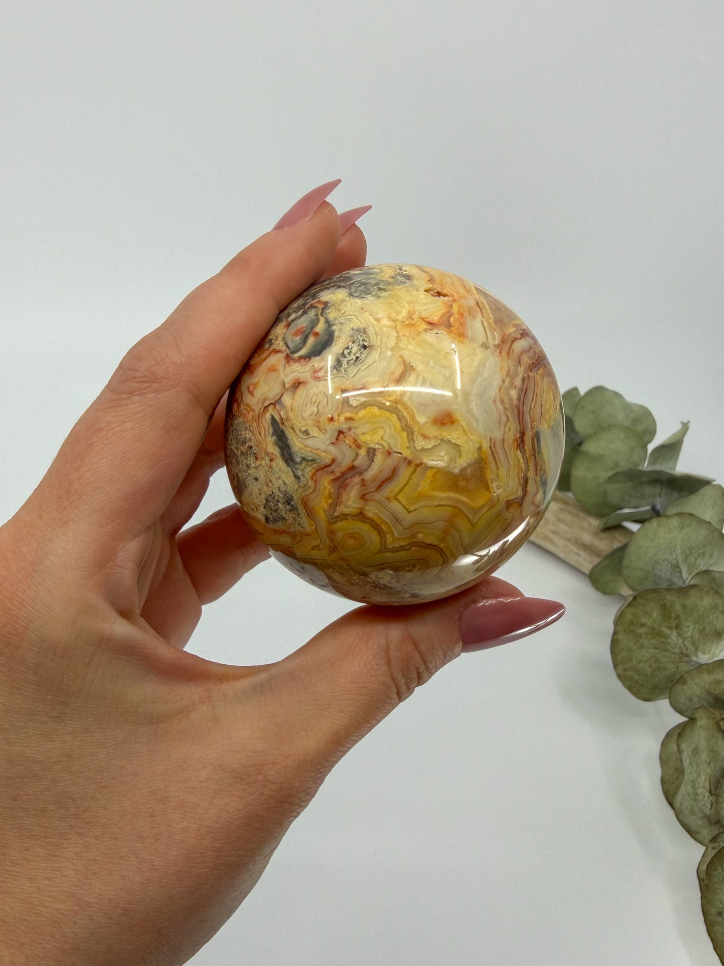 Crazy Lace Agate Sphere -EXACT PIECE-