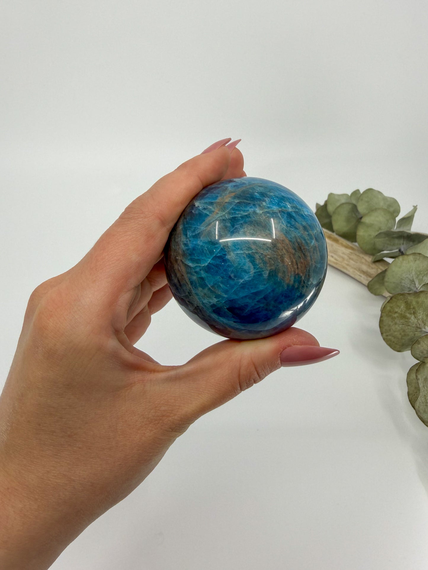 Blue Apatite Sphere -EXACT PIECE-