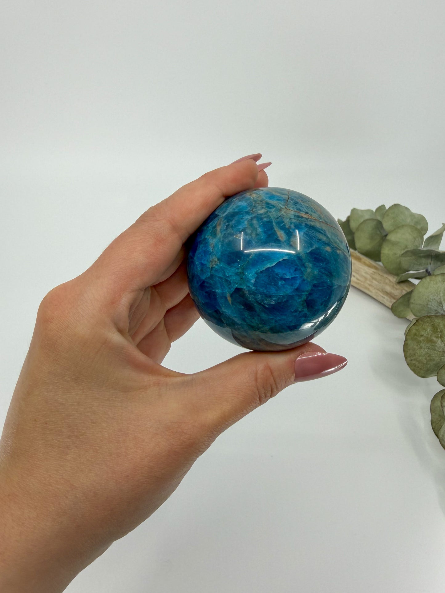 Blue Apatite Sphere -EXACT PIECE-