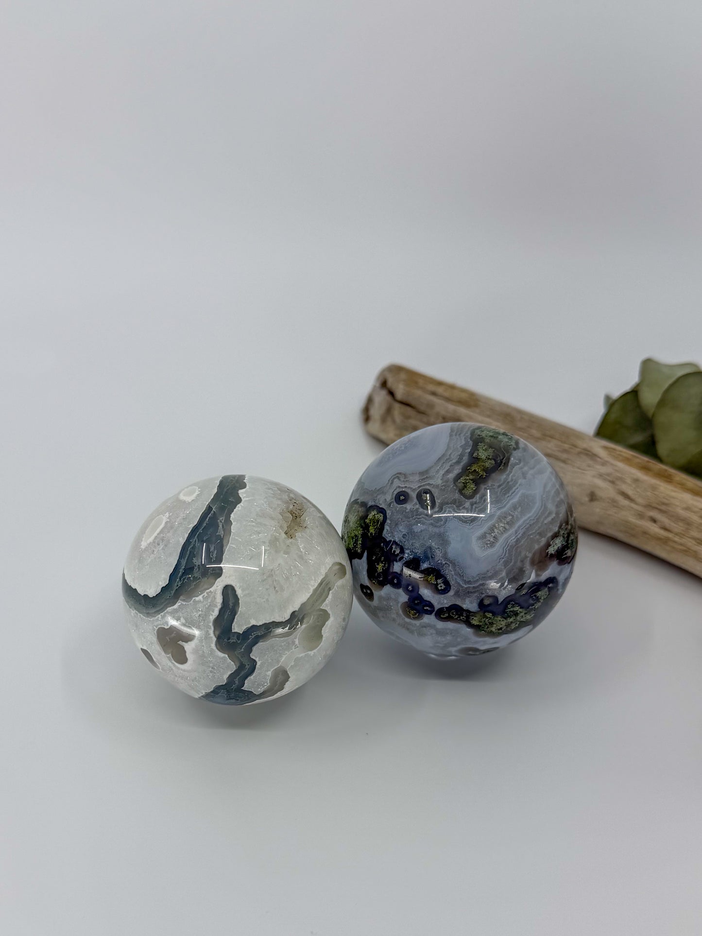 Moss Agate Sphere -EXACT PIECE-