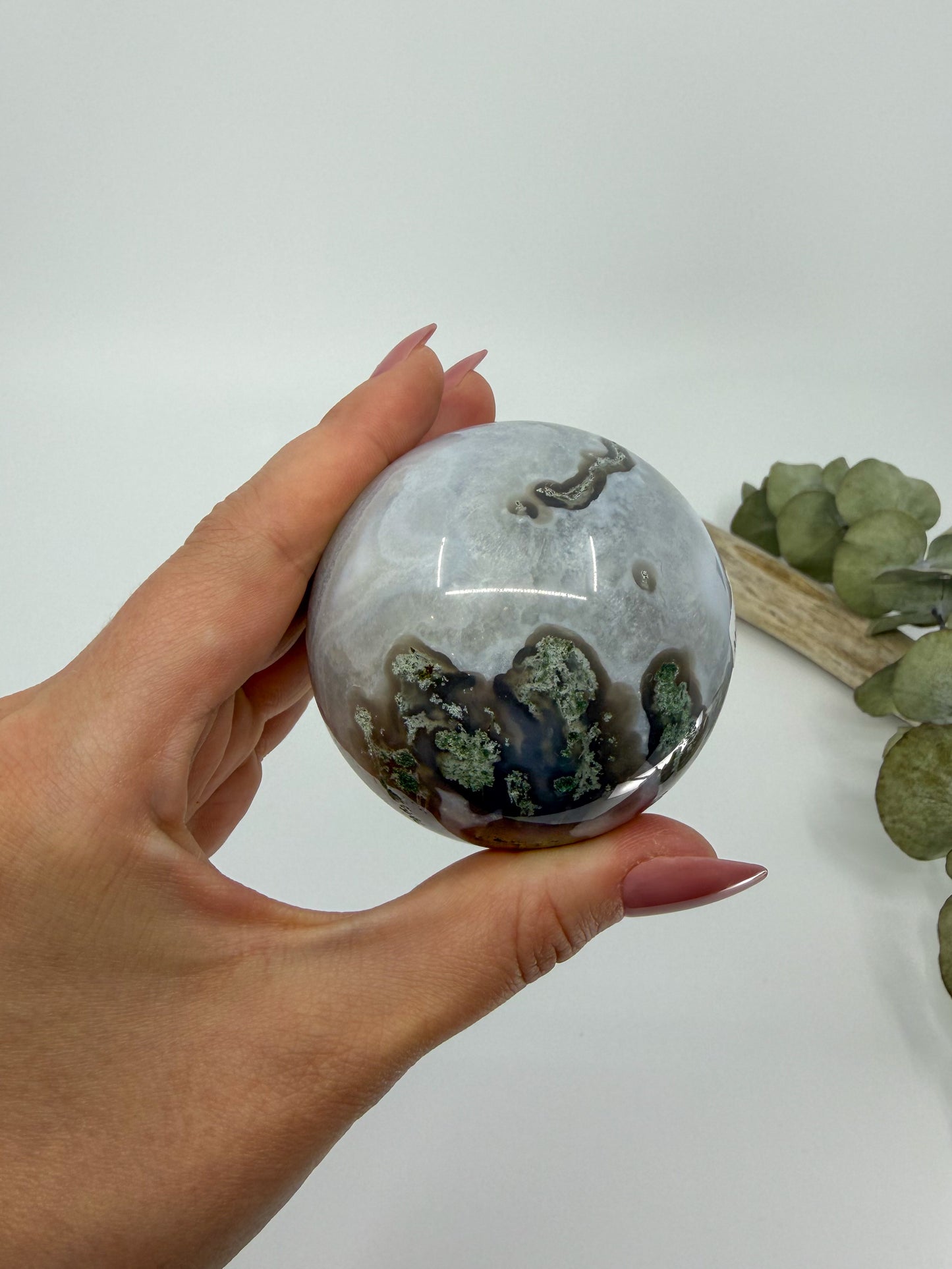 Moss Agate Sphere -EXACT PIECE-