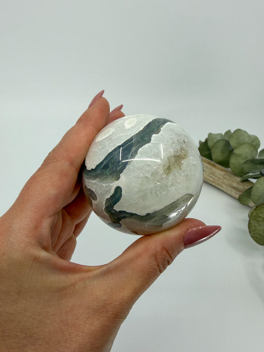 Moss Agate Sphere -EXACT PIECE-
