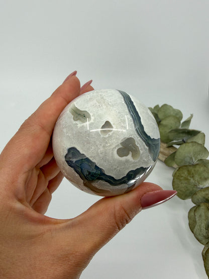Moss Agate Sphere -EXACT PIECE-