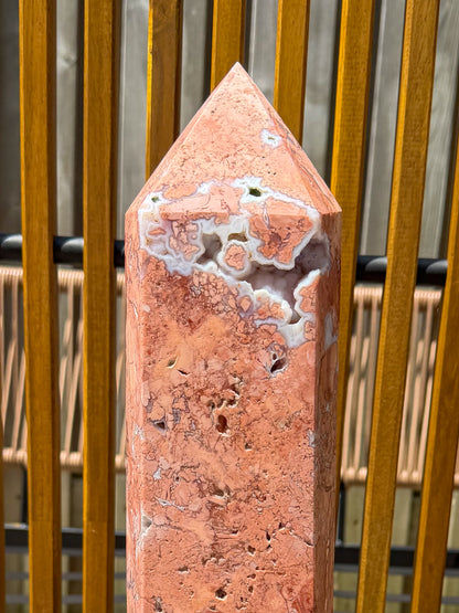 Druzy Cotton Candy Agate Tower Statement -EXACT PIECE-