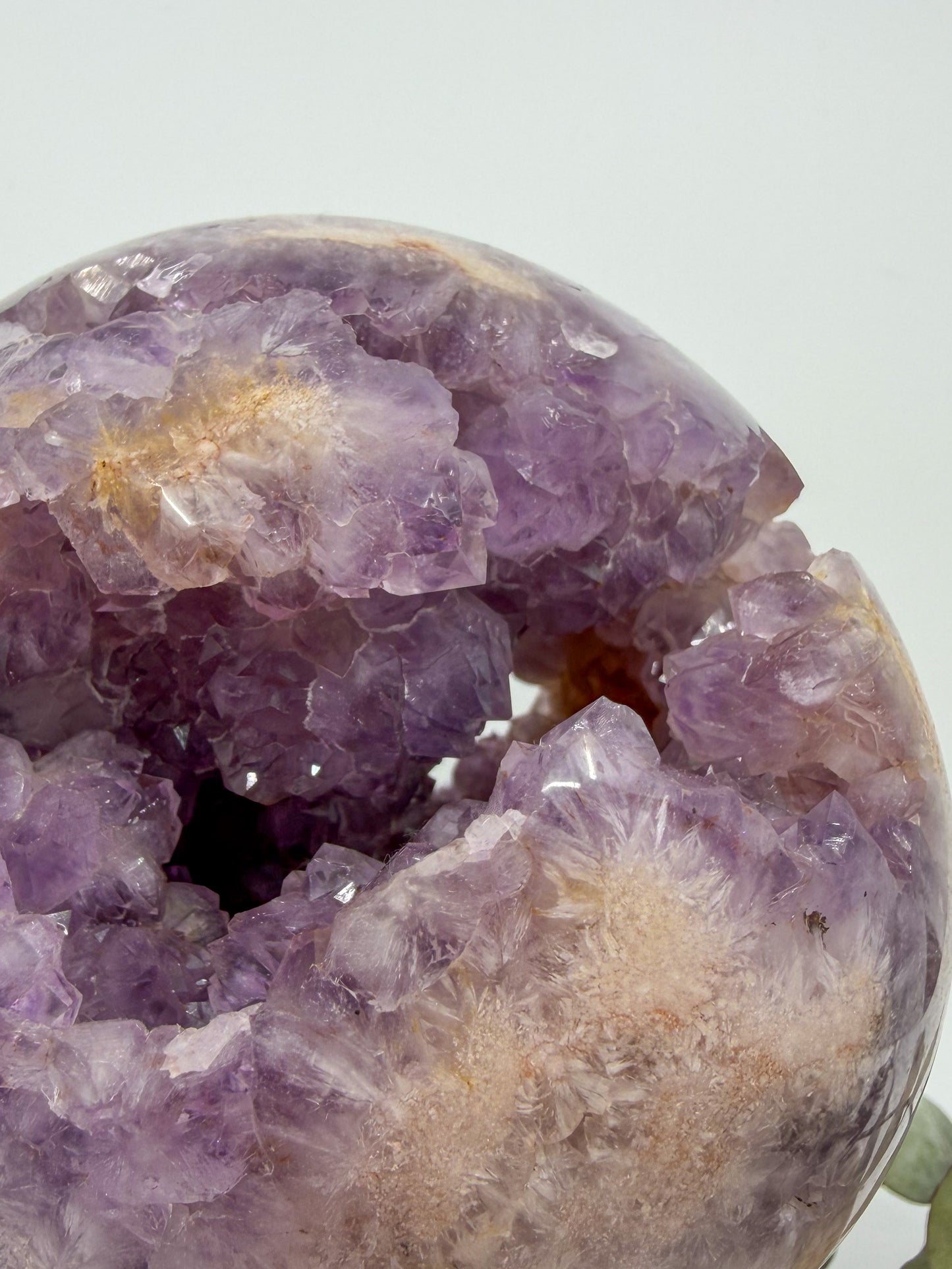 HQ Amethyst Flower Agate Statement Sphere