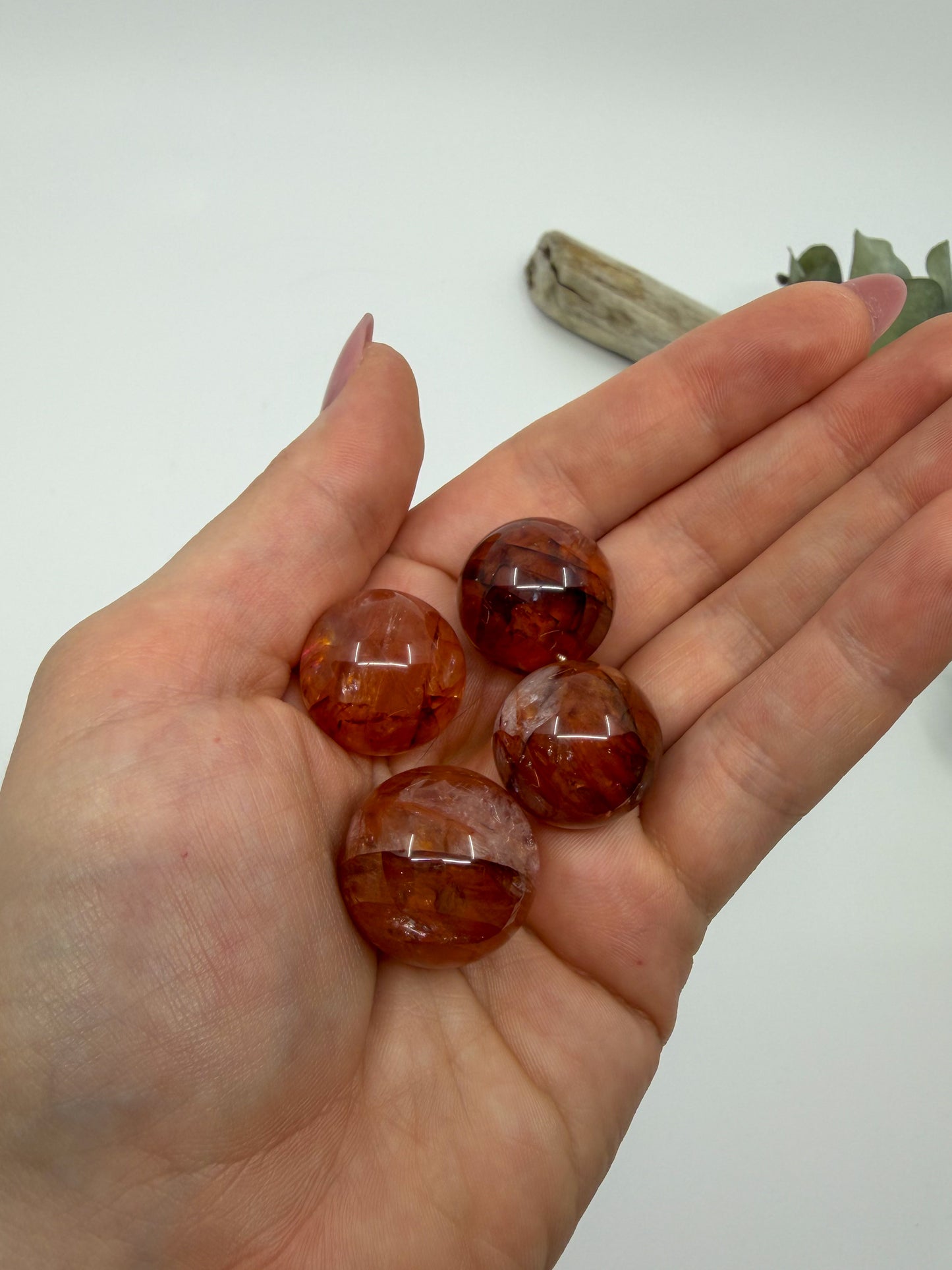 Fire Quartz Sphere High Quality, Small
