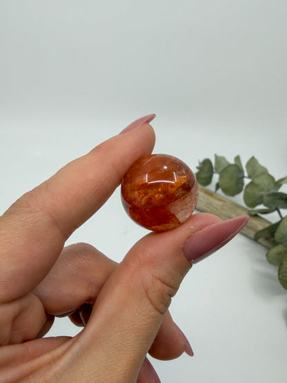 Fire Quartz Sphere High Quality, Small